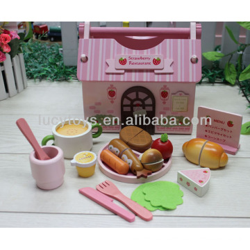 fast food toy packed in wooden house